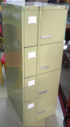 4 Drawer filing cabinet with security bar image 1