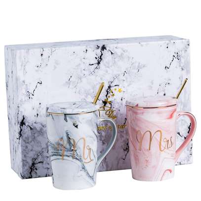 2pcs Luxury Ceramic Mugs image 1
