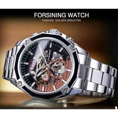 Forsining mechanical men's watch transparent luminous hands image 4