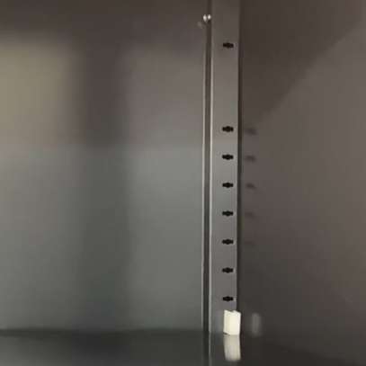 Cabinet : 2-Door Brown Half Glass Wooden Office Cabinet image 5