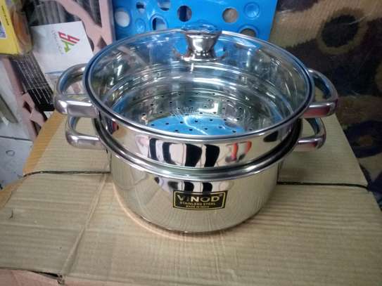 Stainless steel steamer/2pc sufuria/ Steamer image 2