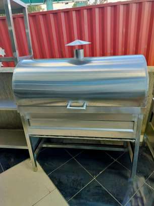Stainless steel barbeque grill image 1