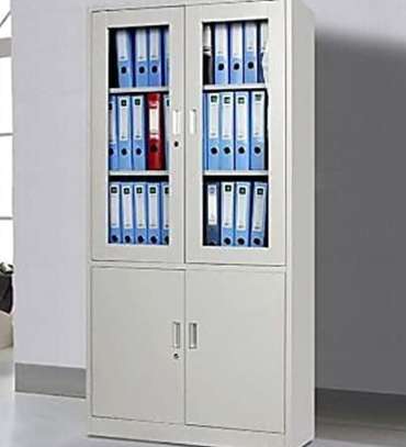 Office Cabinet : White 2-Door Metal Storage File Cabinet image 5