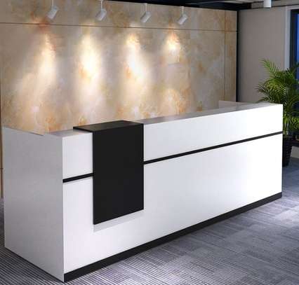 Office Desk: 1800mm Classic White Front Office Desk image 1