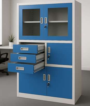 2-Door Steel Office Cabinet with Safe image 4