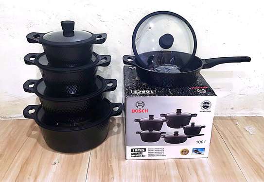 10 pc silicone rubber Bosch granite cookware set image 2