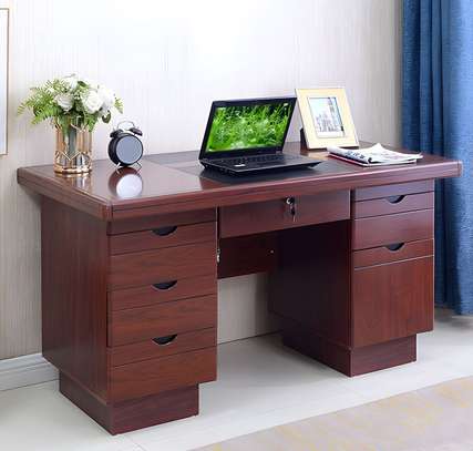120cm Computer Writing Desk with Cabinet & Drawers image 2