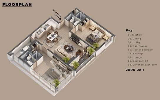 1 Bed Apartment with Swimming Pool in Kilimani image 6