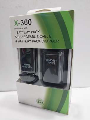 2 Battery Pack Charger Cable for Microsoft Xbox 360 Wireless image 3