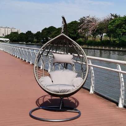 Hammock Swing: Modern Rattan Chair, Cozy & Elegant Style image 1