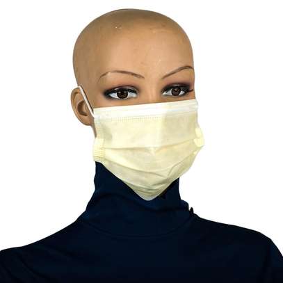 Yellow 3ply Surgical masks image 4