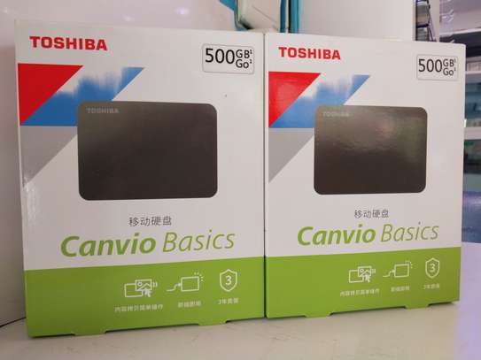 Toshiba 500GB Canvio Basics 3.0 Portable Hard Drive (Black) image 2