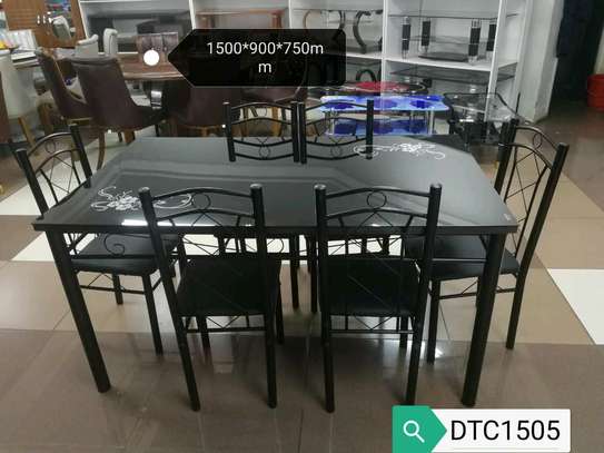 Six Seater Dining Set(Black) image 1