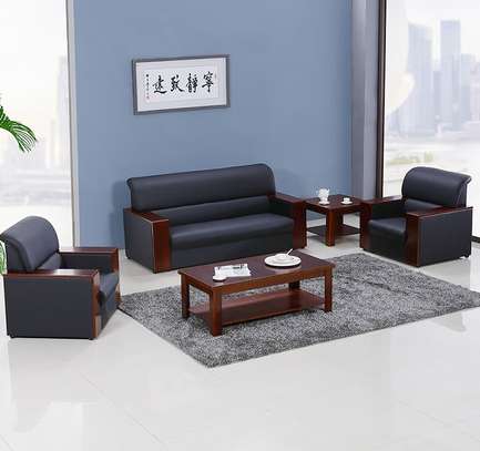 5-Seater Reception Business Leather Office Sofa image 5
