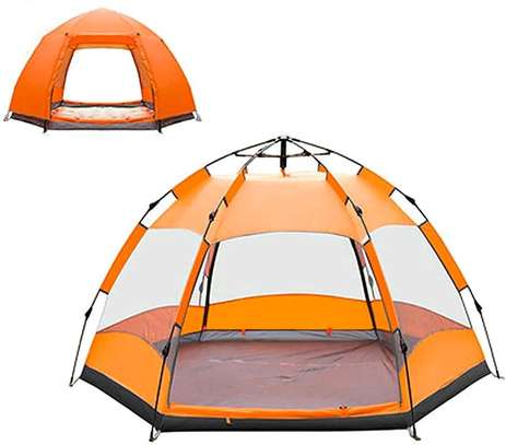 Hexagon auto tent with rain cover image 4