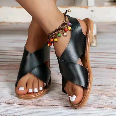 Ladies pure leather sandals image 3