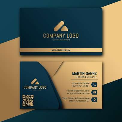 Business cards design and printing 100 pieces matte/glossy lamination @ Kes.2,000. image 1