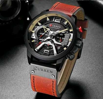 Casual Sport Watch Luxury Millitary Leather Men's Watch 8329 image 1