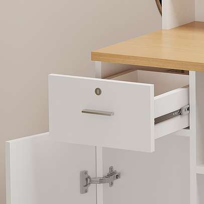 Reception Desk: Rectangular Reception Desk with Hutch image 4