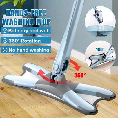 360⁰ rotating long handle x type mop image 4