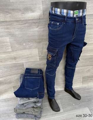 Men's Cargo Jeans with side Pockets image 4