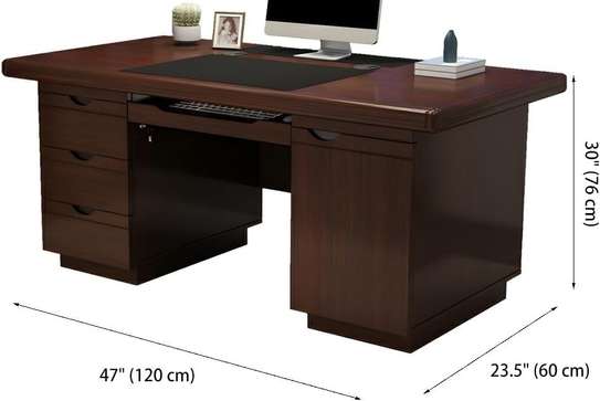 Office Desk: 1200mm Dark Mahogany Staff Desk image 4
