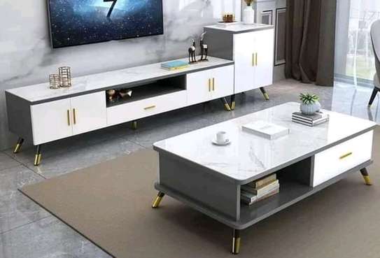 Full set tv stand and coffee table image 1