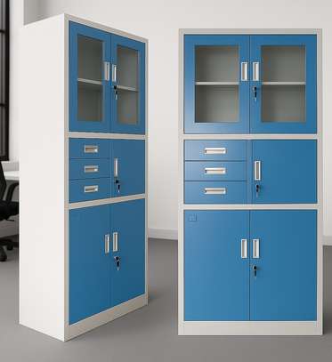 2-Door Steel Office Cabinet with Safe image 1