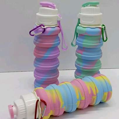 Portable silicone water bottles image 2