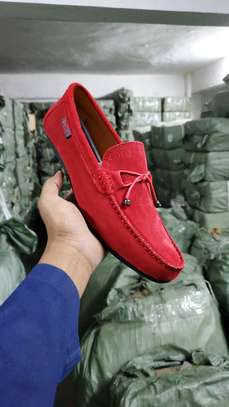 Red Suede  Polo Loafers Men Shoes Footwear image 2