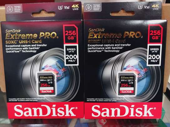 SanDisk Extreme PRO 256GB SDXC UHS-I Card 200 MBPs image 2