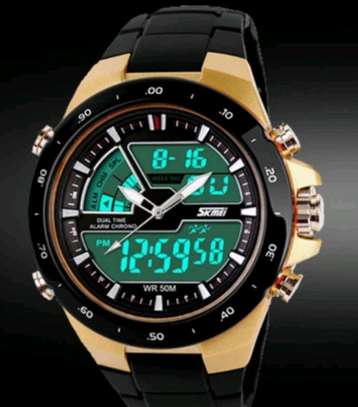 Skmei 1016 analog digital men classy sports led wristwatch image 2