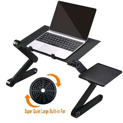 Adjustable Stand With fan and mouse pad image 1