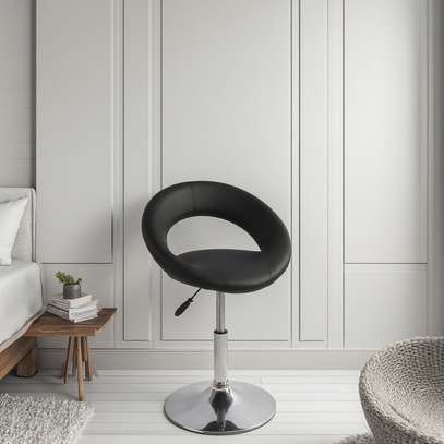 Barstools; Leather Swivel Barstool image 4