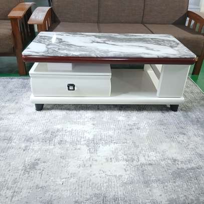 Coffee Tables : Marble-Top Rectangular Coffee Table image 2