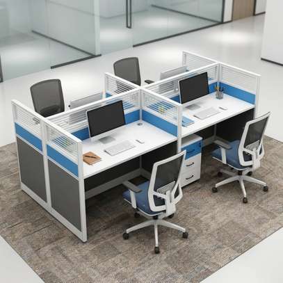 Office Workstation; 4 Way Office Workstation Desk in Ikoba image 3