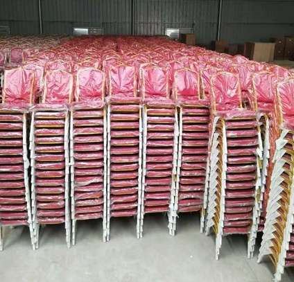 Red Stackable Banquet Event Chair image 3