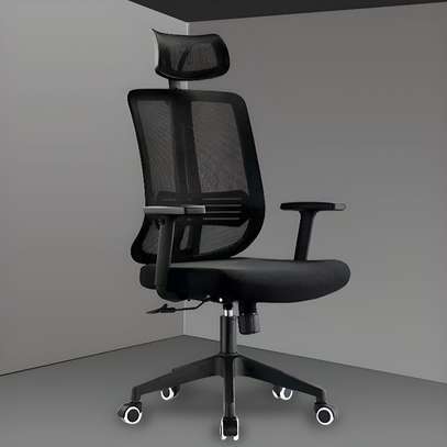 Office Chair: Ergonomic Swivel Wheels High Back Chair image 5