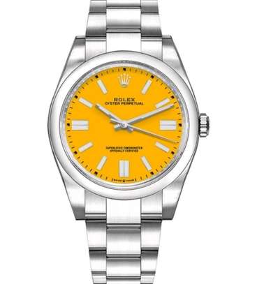 Rolex Oyster Perpetual Yellow dial Watch image 1