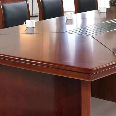Boardroom Table: 2400mm Executive Red Mahogany Boardroom image 3