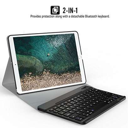 Detachable Smart Wireless Bluetooth folio Keyboard Kickstand Tablet Case For iPad Air 3 10.5 inches image 1