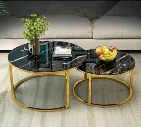 Glass tempered nesting table image 4