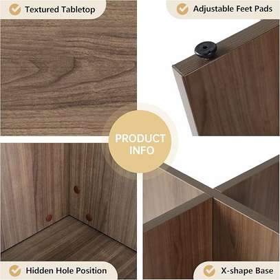 Modern Style Sleek Wooden Round Table image 3