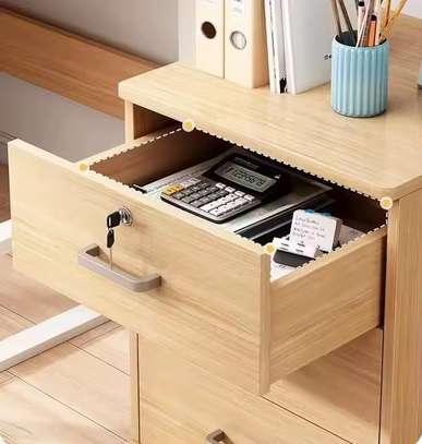 3 Drawer Mobile Wooden filing Cabinet image 6