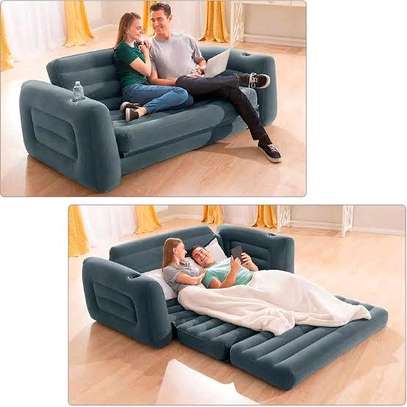 Inflatable 3 Seater Sofa Bed with Free Pump image 3