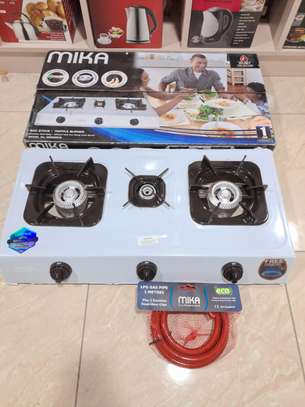 MIKA 3 BURNER STAINLESS STEEL TABLE TOP COOKER image 1
