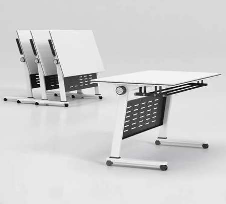 OFFICE TABLE: White Foldable Office Table image 6