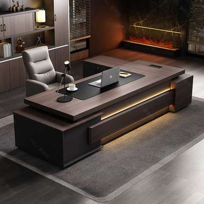 Office Desk; 1800mm Sleek Executive Desk With Extension image 5