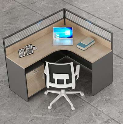 OFFICE DESK: Single Person Curved Office Desk image 1