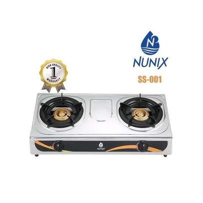 Nunix Gas Stove Stainless Steel Double Burners SS-001 image 1